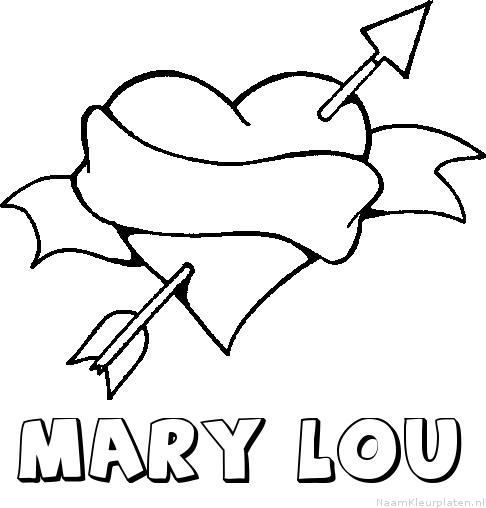 Mary lou liefde kleurplaat